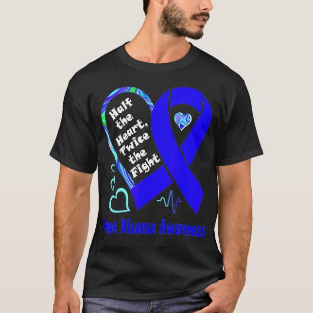 Half The Heart Twice The Fight Pompe Disease Aware T-Shirt (Front)