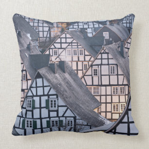 Half-timbered houses in Freudenberg, Germany Cushion