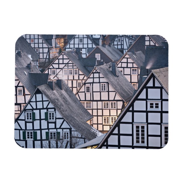 Half-timbered houses in Freudenberg, Germany Magnet (Horizontal)