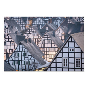 Half-timbered houses in Freudenberg, Germany Photo Print