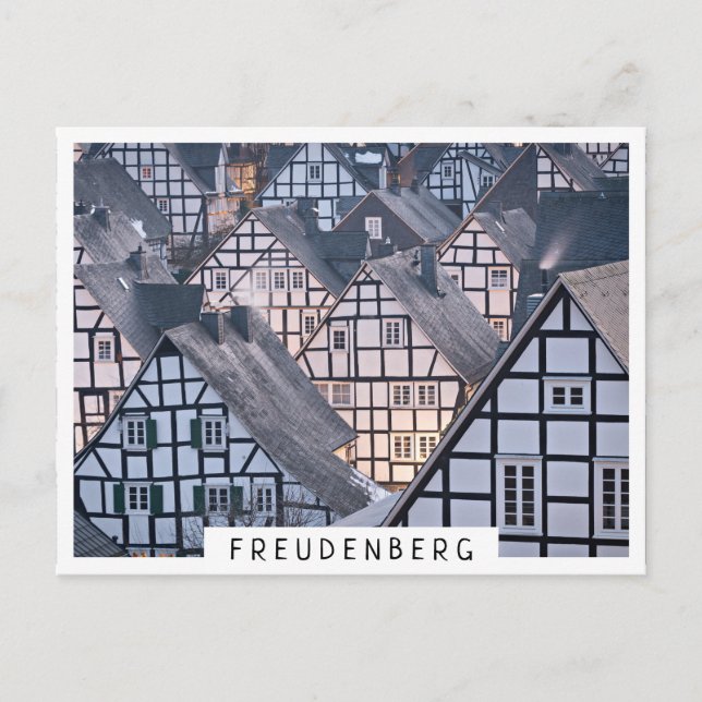 Half-timbered houses in Freudenberg, Germany Postcard (Front)