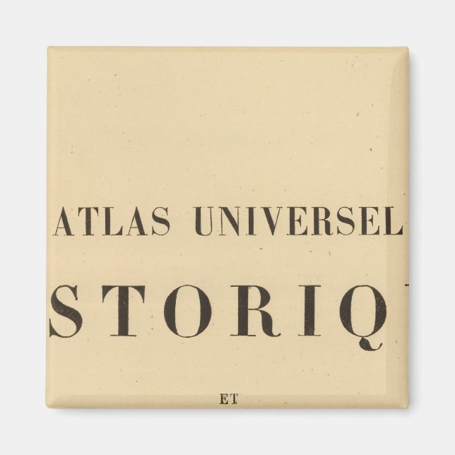 Half Title Atlas universel historique Magnet (Front)