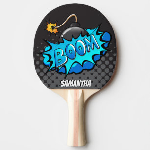 Half Tone Boom! Superhero Personalised Paddle
