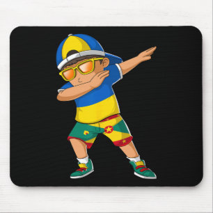 Half Ukrainian Grenadian Boy Ukraine Grenada Flag  Mouse Pad