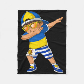 Half Ukrainian Uruguayan Boy Ukraine Uruguay Flag  Fleece Blanket