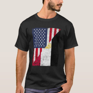 Half USA Flag Half Egypt Flag American Egyptic T-Shirt