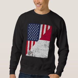 Half USA Flag Half Malta Flag American Maltese Sweatshirt