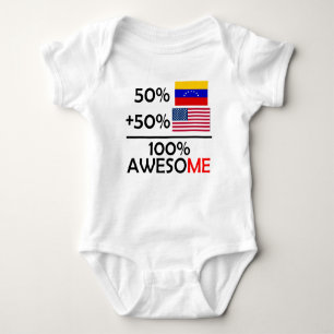 Half Venezuela Half American Baby Bodysuit