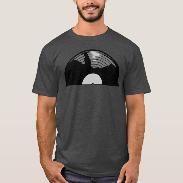 Half vinyl record music friends T-Shirt (Front)