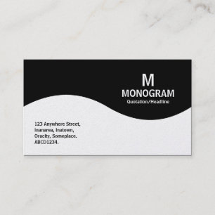 Half Wave Monogram - Black (Gold) Business Card