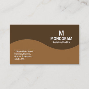 Half Wave Monogram - Shades of Brown Business Card