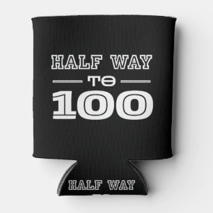 Half Way 100 50th Birthday  Can Cooler