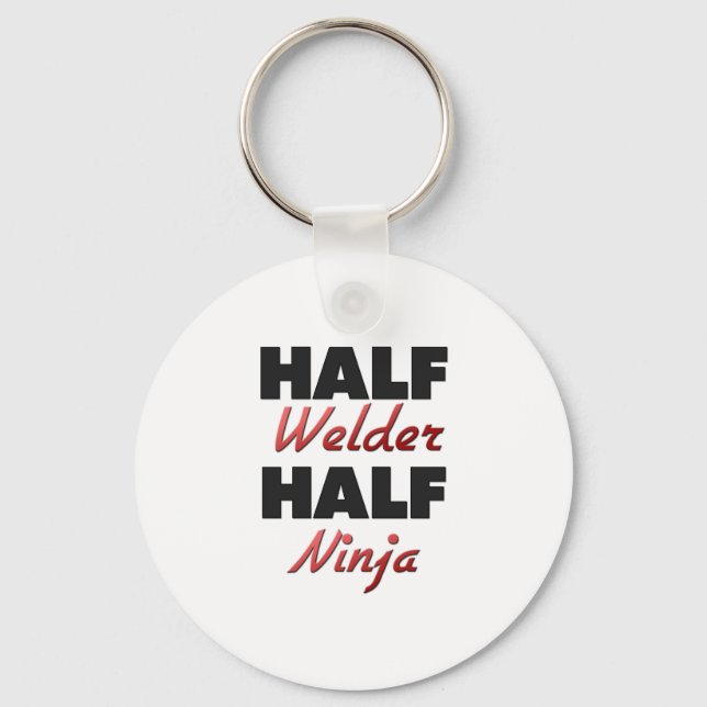 Half Welder Half Ninja Key Ring (Front)