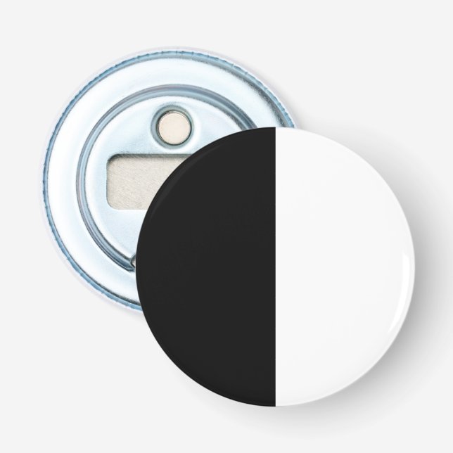 half white half black, half black half white bottle opener (Front)