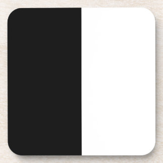 half white half black, half black half white coaster