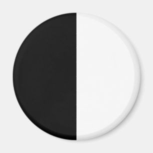 half white half black, half black half white magnet