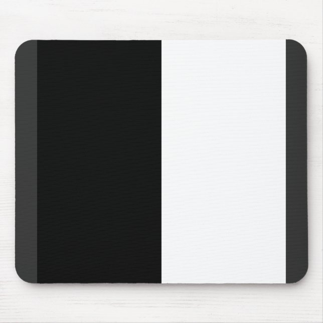 half white half black, half black half white mouse pad (Front)