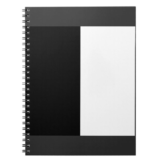 half white half black, half black half white notebook (Front)