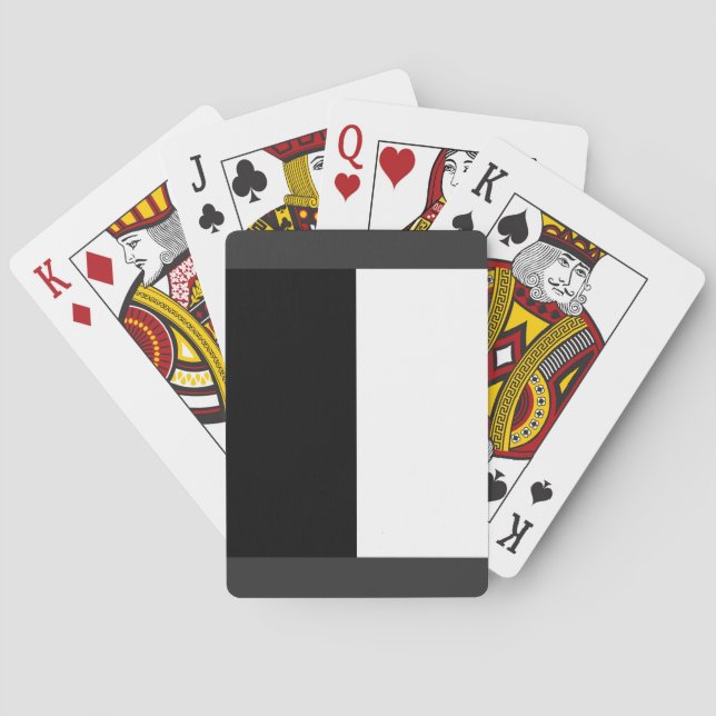 half white half black, half black half white playing cards (Back)