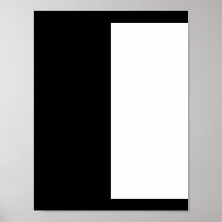 half white half black, half black half white poster