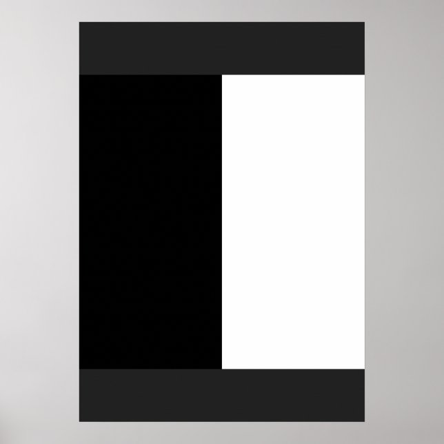 half white half black, half black half white poster (Front)