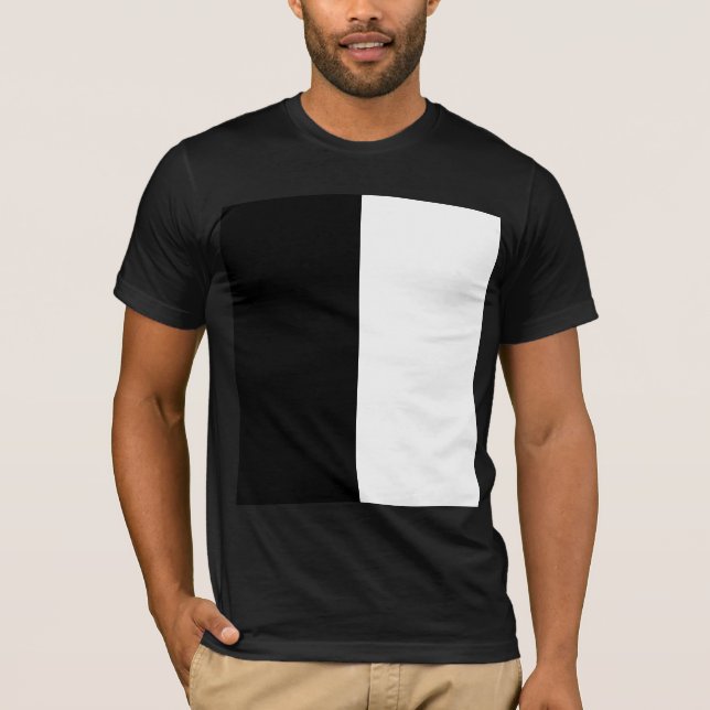 half white half black, half black half white T-Shirt (Front)