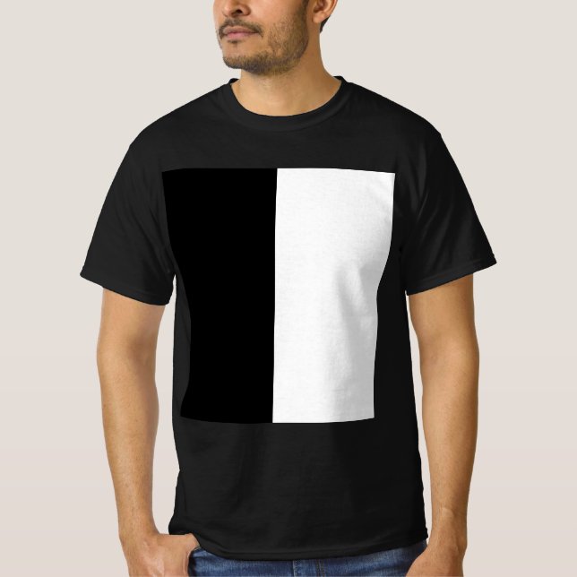 half white half black, half black half white T-Shirt (Front)