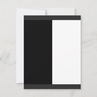 half white half black, half black half white thank you card