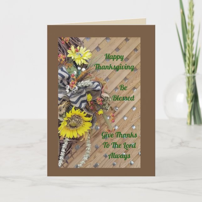HALF WREATH AUTUMN - GREETING CARD (Front)