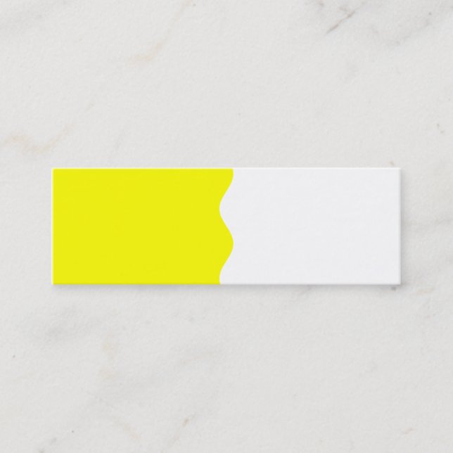 Half Yellow Mini Business Card (Front)