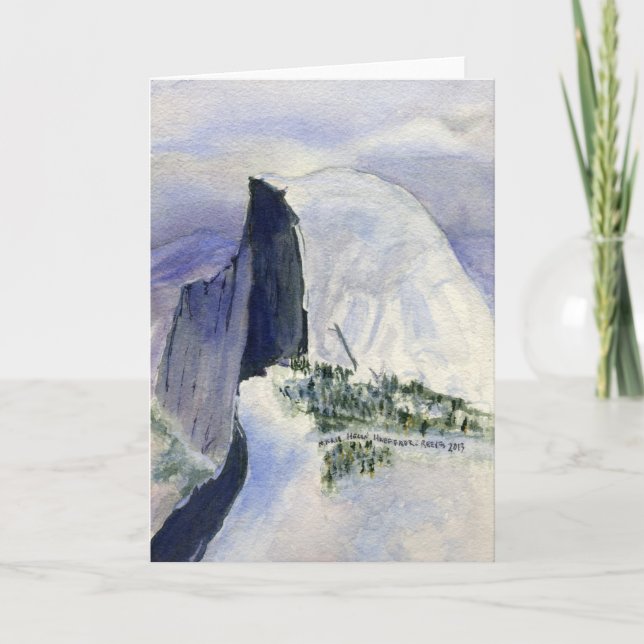 Halfdome from Glacier Point,  Yosemite Holiday Card (Front)