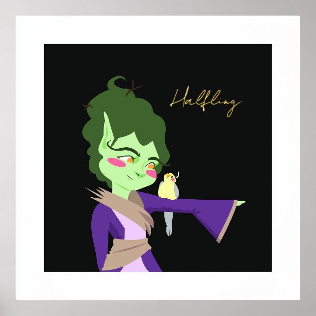 Halfling Character  Foil Prints (Front)