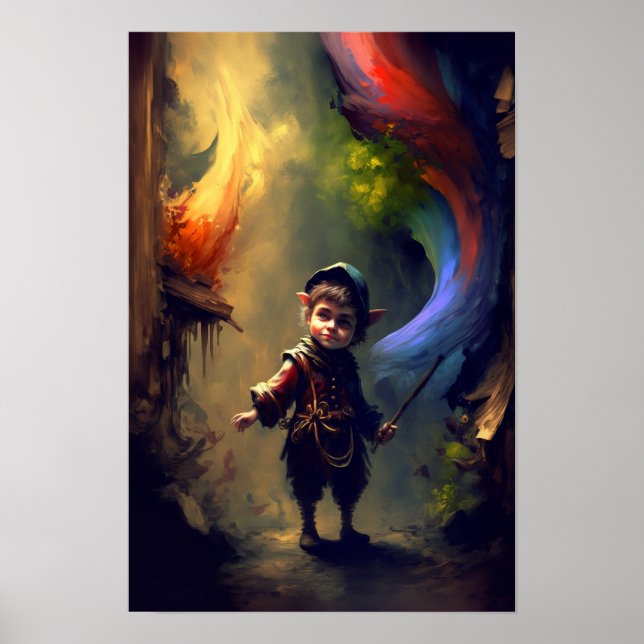 Halfling Rogue Fantasy Poster | RPG Art 1 (Front)