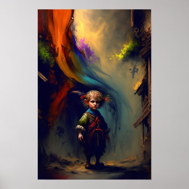 Halfling Rogue Fantasy Poster | RPG Art 2 (Front)