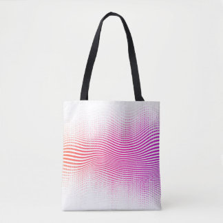 Halftone abstract background. blending lines and d tote bag