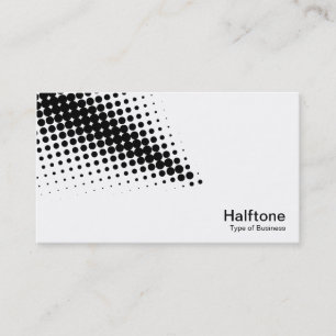 Halftone Arrow - Black and White Business Card