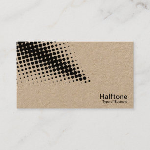 Halftone Arrow - Black and White (Kraft) Business Card