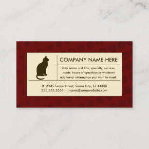 halftone cat business card