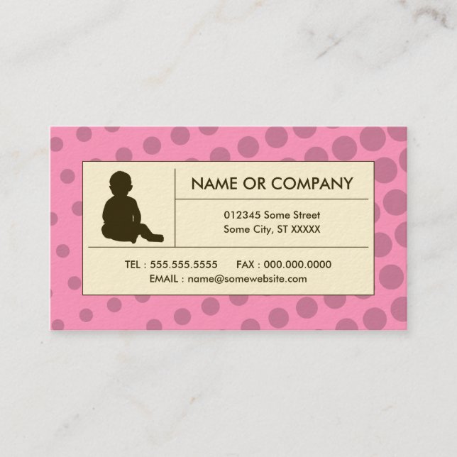 halftone childcare business card (Front)