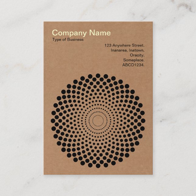 Halftone Circle 02 - Cardboard Business Card (Front)