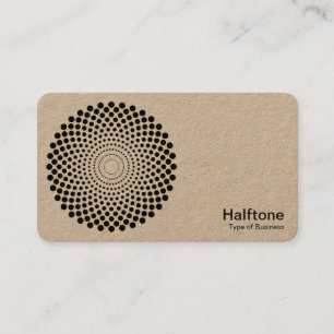 Halftone Circle 02 - (Kraft) Business Card
