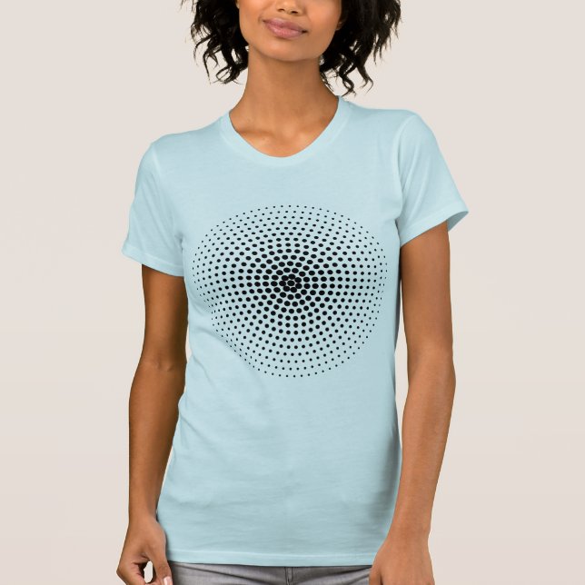 Halftone Circle 03 - Black T-Shirt (Front)
