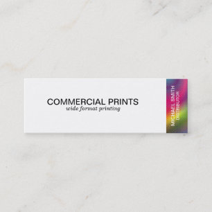 Halftone Colour Mini Business Card