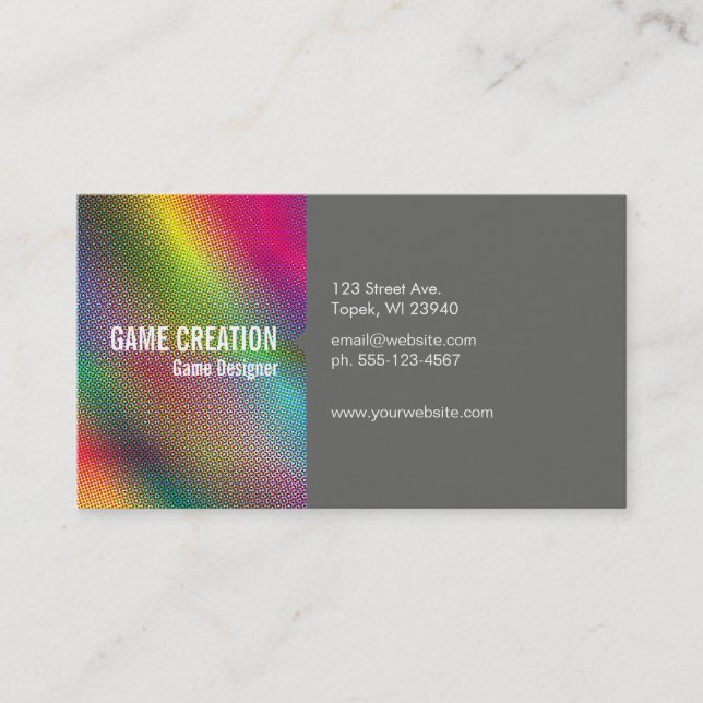 Halftone Colours Business Card (Front)