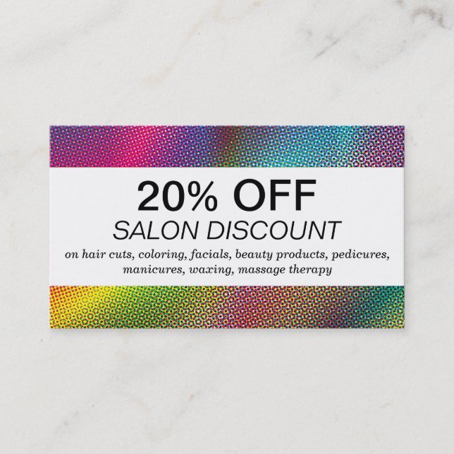 Halftone Colours (discount card) Discount Card (Front)