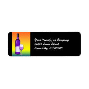 halftone comic wine glass and bottle