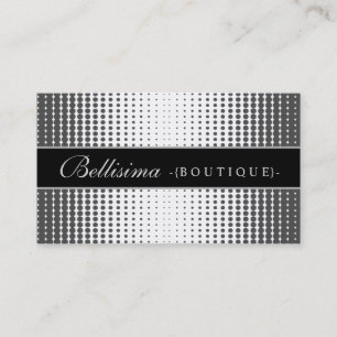 Halftone Dots Ebony Business Card