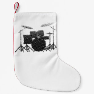 Halftone Drum Kit Small Christmas Stocking