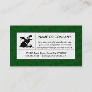 halftone drums business card