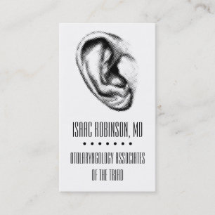 Halftone Ear Otolaryngologist Business Card